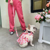 Dog Universal Cotton Blue And White Skirt Holding Hand Rope